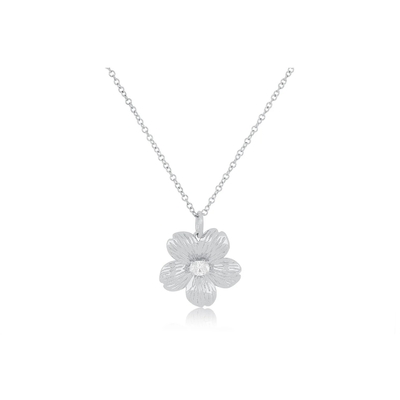 925 Sterling Silver Material Type Gold Plated Dainty Cherry Blossom Flower Pendants