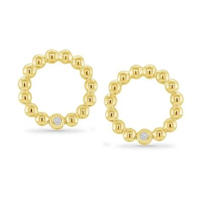 گوشواره های 925 استرلینگ نقره ای زنانه شکل گرد بیزل تنظیمات تک نفره استد با گزینه های اندازه سفارشی