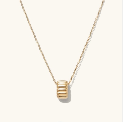 طلای 925 نقره ای ساده یک حلقه حلقه جذاب گردنبند OEM