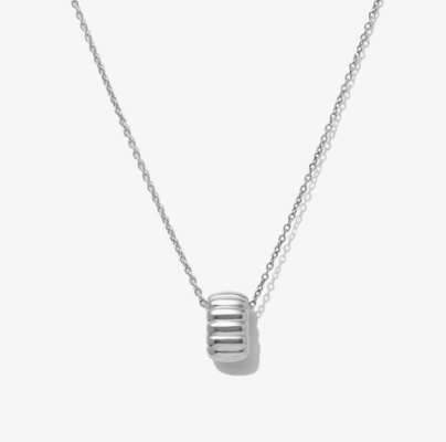 طلای 925 نقره ای ساده یک حلقه حلقه جذاب گردنبند OEM