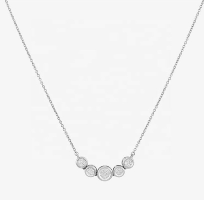 گردنبند زنانه طلای 18 کارت رودیوم 1.2 میلی متری