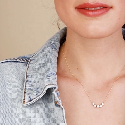گردنبند زنانه طلای 18 کارت رودیوم 1.2 میلی متری