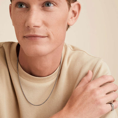 زنجیر گردنبند جعبهای گرد با روکش طلای 18 عیار دستساز با ارسال سریع و لوگوی قابل تنظیم