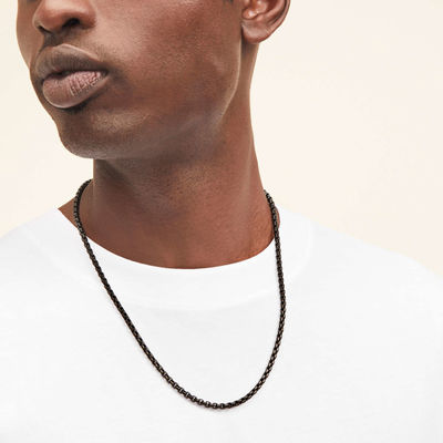 زنجیر گردنبند جعبهای گرد با روکش طلای 18 عیار دستساز با ارسال سریع و لوگوی قابل تنظیم