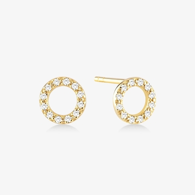 گوشواره های 18K طلایی 925 نقره ای کلاسیک برای دخترها