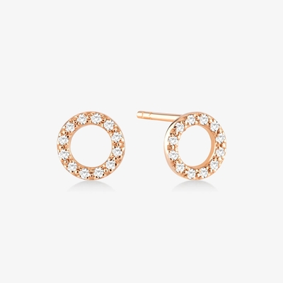گوشواره های 18K طلایی 925 نقره ای کلاسیک برای دخترها