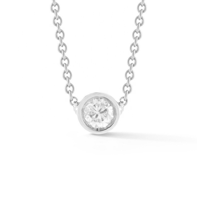 گردنبند ساده 925 استرلینگ نقره ای سولیتر الماس CZ در اندازه سنگ 7mm / 10mm / 15mm