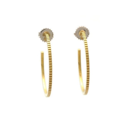 گوشواره های طلایی 18K با لوگو مشتری 30*30 میلی متر