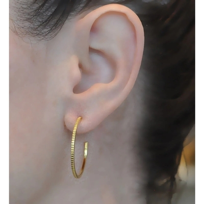 گوشواره های طلایی 18K با لوگو مشتری 30*30 میلی متر