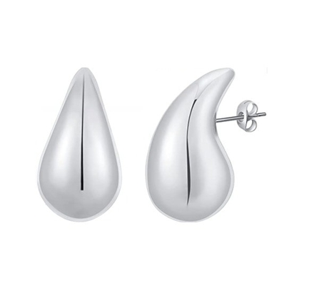 لوگو سفارشی 18K طلا پوشانده اشک قطره سوراخ استد گوشواره برای دختران جشن جواهرات