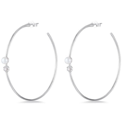 گوشواره های 925 استرلینگ نقره ای 4mm-4.5mm گوشواره های مروارید آب شیرین