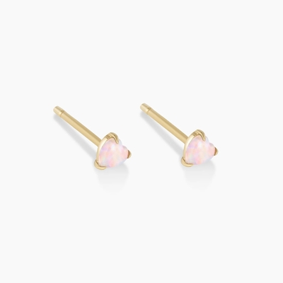 گوشواره های دل Opal Stud 925 نقره ای ظریف 18K طلا
