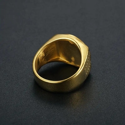تاج 18K حلقه طلایی مربع یک جنس دست سفید کریستال حلقه زوج