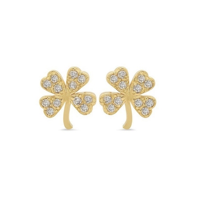 گوشواره 18K طلا شده 925 استرلینگ نقره ای
