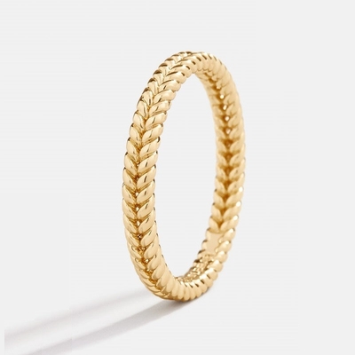 جواهرات خوب 18K طلا 925 استرلینگ نقره حلقه گندم برای زنان