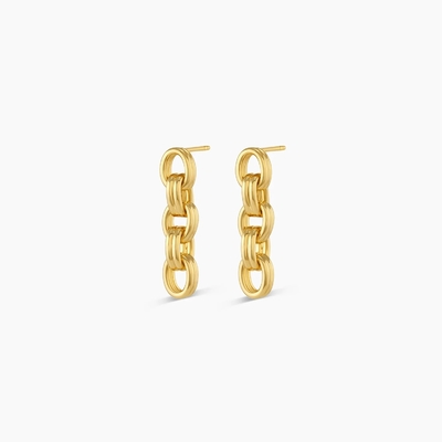 گوشواره های زنجیری 18K طلایی قطره دار