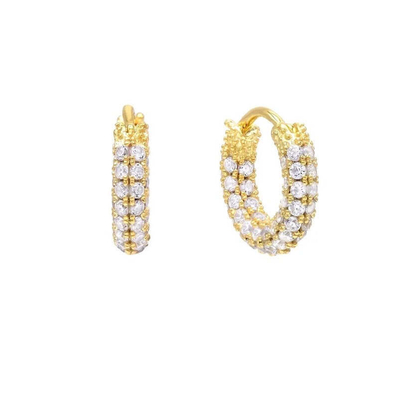 طلای 18K مکعب زرکونیا حلقه گوشه ای ECO دوستانه 925 گوشه نقره ای استرلینگ