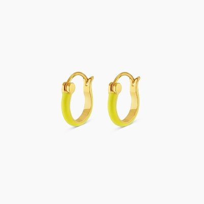 گوشواره های رنگین 925 استرلینگ نقره ای 18K طلایی گوشواره های هپ