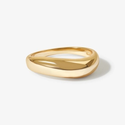 US5-US10 925 حلقه های نقره ای استرلینگ 18K طلا شده