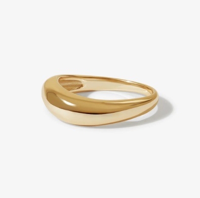 US5-US10 925 حلقه های نقره ای استرلینگ 18K طلا شده