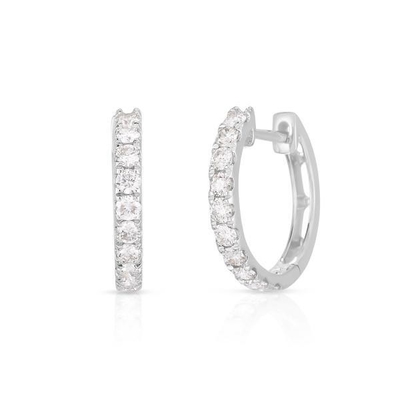 نوع جواهرات گوشواره های 18K طلا شده CZ Sleeping Hoop برای زنان 925 Sterling Silver