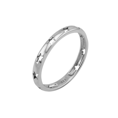 مدل پرطرفدار ستاره خال خالي عصاره ابدیت حلقه در 925 نقره جواهرات با طلا 18K