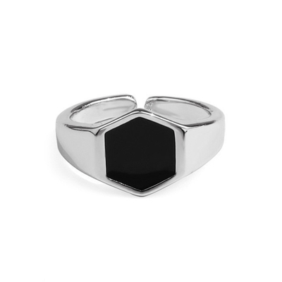 حلقه های مچ بندی زرتشت سیاه 14K در 925 نقره برای افراد سبک آگاه