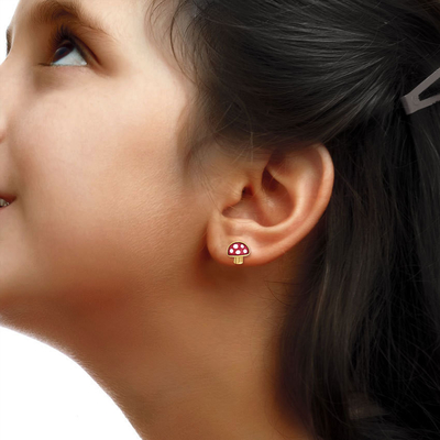 گوشواره های قارچ چاق 925 گوشواره های نقره ای
