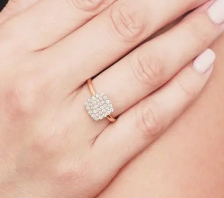 2024 حلقه برزیلی Pave White CZ Silver Ring برای جواهرات زیبا لوازم جانبی مد