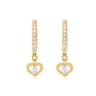 گوشواره های مینی دل Dangle CZ Huggie به ظاهر شما یک لمس جذاب اضافه کنید
