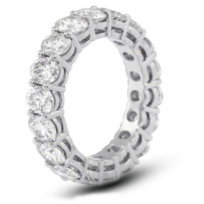925 استرلینگ نقره 4 میلی متر CZ Eternity Band حلقه دوستانه با محیط زیست بله