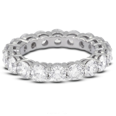 925 استرلینگ نقره 4 میلی متر CZ Eternity Band حلقه دوستانه با محیط زیست بله