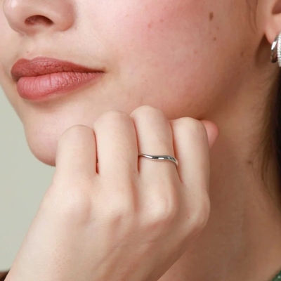 گواهی ارزیابی شخص ثالث 925 استرلینگ نقره زنانه ساده جواهرات حلقه