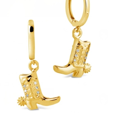 کفش گاوچرون میکرو ظریف برنج قطره گوشواره های سفید CZ سنگ برنج گوشواره های Dangle