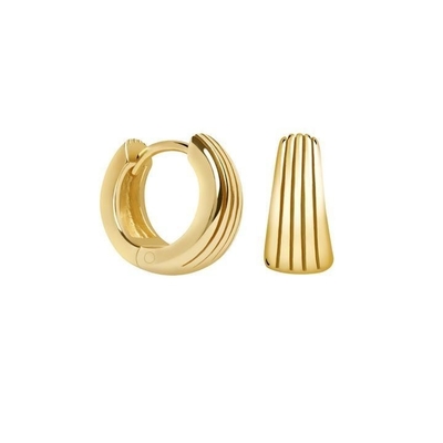 ECO 925 مرواريد نقره اي گوشواره هاي آغوشي سفيد طلا شده براي سالگرد