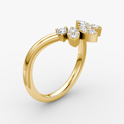 تازه واردان طراحي رنگ هاي زيباي 925 استرلينگ نقره 18K طلايي