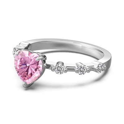 Brass/Copper/925 Sterling Silver Heart Ring For Girl Women Jewelry Accessories