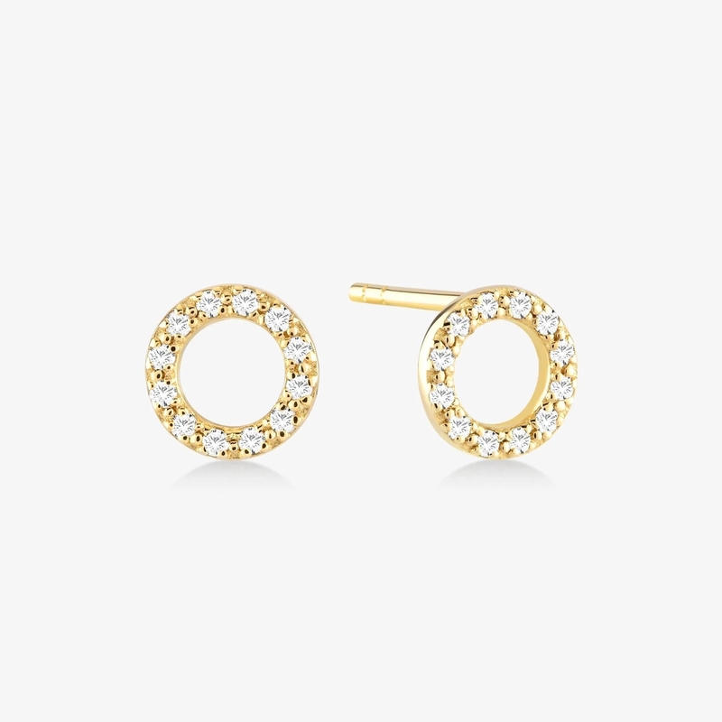 گوشواره های 18K طلایی 925 نقره ای کلاسیک برای دخترها
