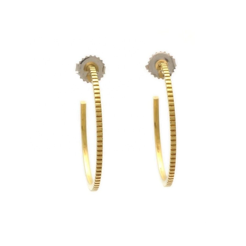 گوشواره های طلایی 18K با لوگو مشتری 30*30 میلی متر