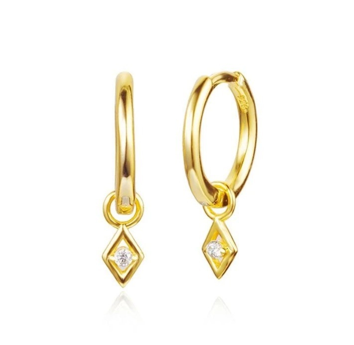 رنگ انتخاب سنگ مدرن 18k طلایی طلایی طلایی حلقه گوشه ای در 925 نقره