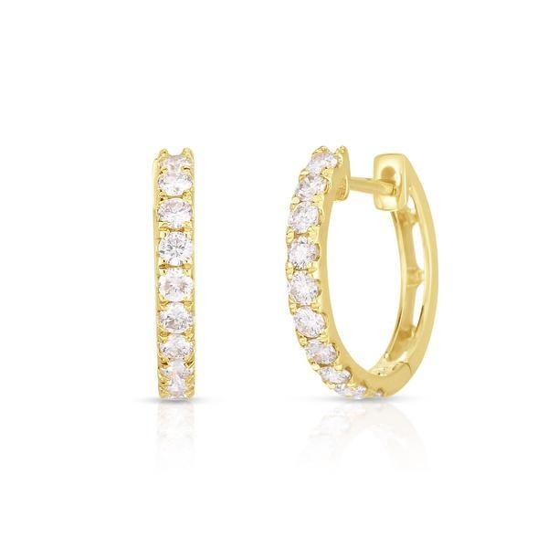 نوع جواهرات گوشواره های 18K طلا شده CZ Sleeping Hoop برای زنان 925 Sterling Silver