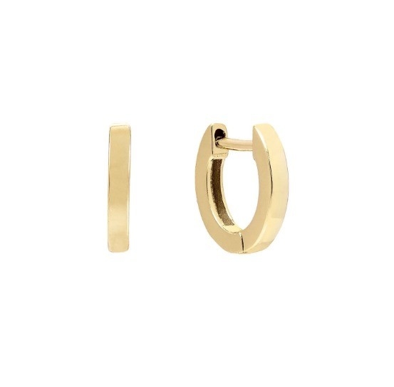 گوشواره های یونیسکس نقره ای 925 با طلا 18K