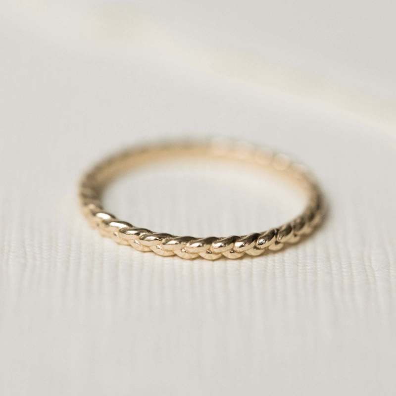 Waterproof 18K Gold Plated 925 Sterling Silver Fashion Stacking Leaf Ring for Unisex