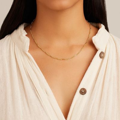 گردنبند زنجير نقره اي 18 اينچ 925 استرلينگ عرض 2.2 ميلي متر گردنبند زنجير طلايي 18K