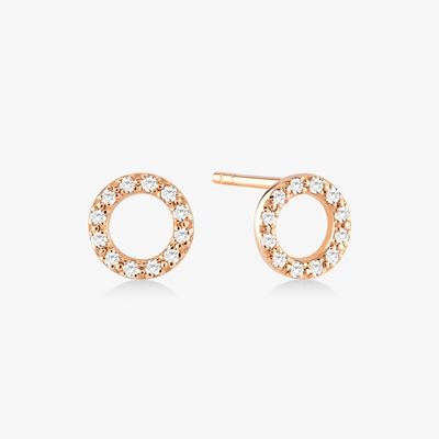 گوشواره های 18K طلایی 925 نقره ای کلاسیک برای دخترها