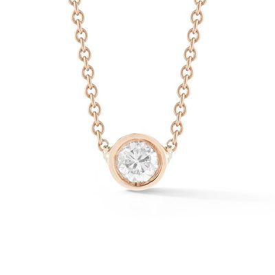 گردنبند ساده 925 استرلینگ نقره ای سولیتر الماس CZ در اندازه سنگ 7mm / 10mm / 15mm