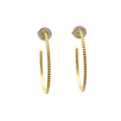 گوشواره های طلایی 18K با لوگو مشتری 30*30 میلی متر