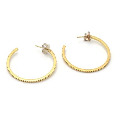 گوشواره های طلایی 18K با لوگو مشتری 30*30 میلی متر