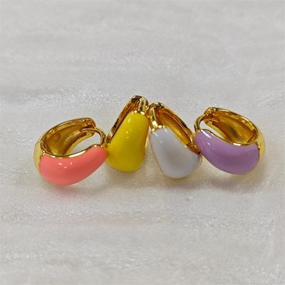 جواهرات زیبا گنبد گنبد میناگر HUGGIE 925 گوشواره نقره ای