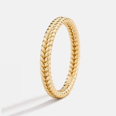 جواهرات خوب 18K طلا 925 استرلینگ نقره حلقه گندم برای زنان